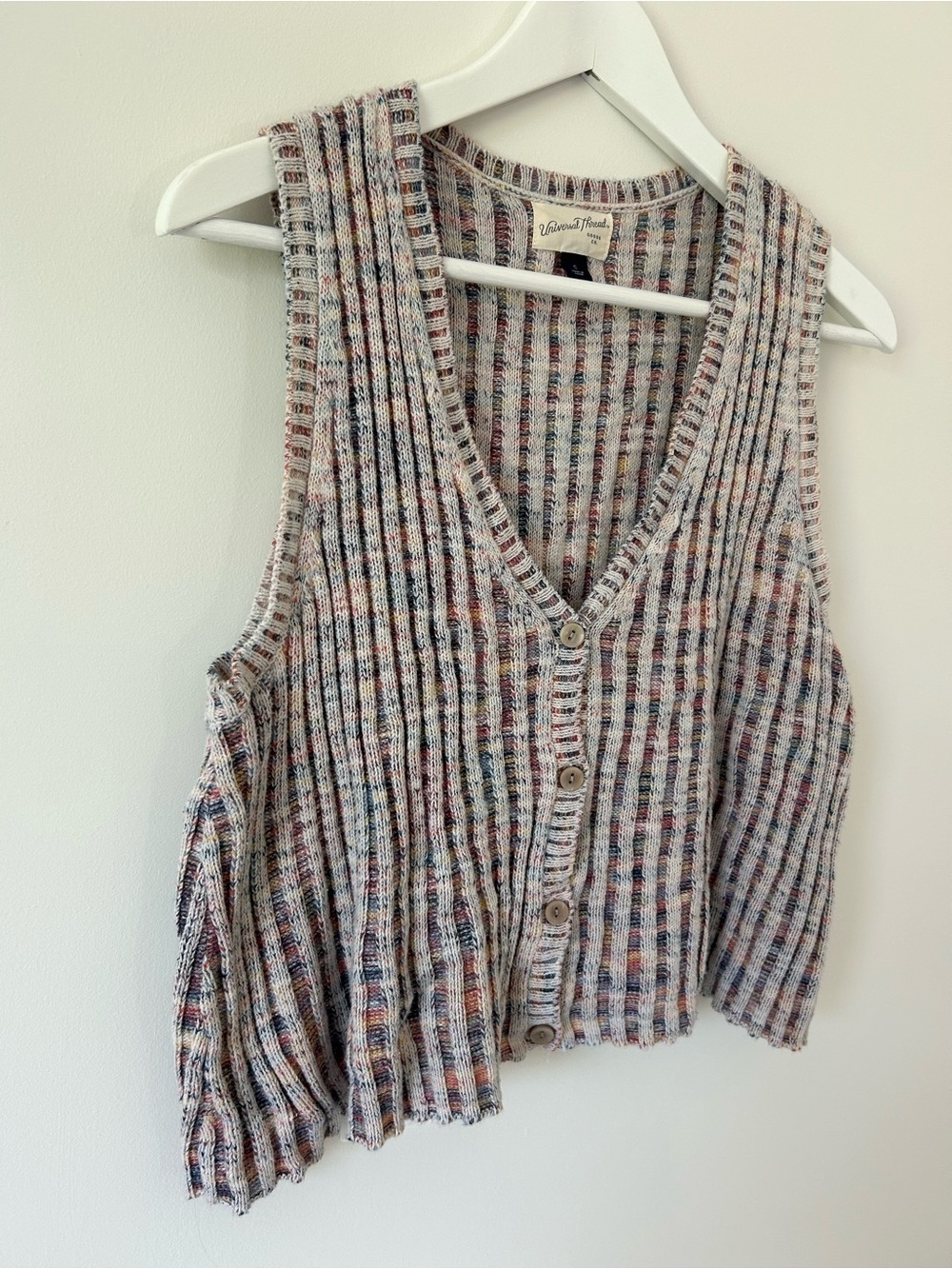 Eclectic Ribbed Multicolor Knit Tank Top - Picture 2 of 8